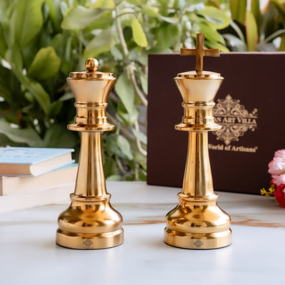Aluminium Chess King & Queen Set with Gift Box