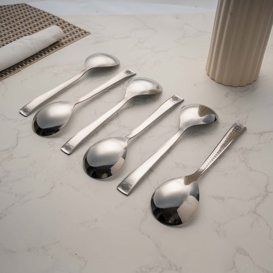 Stainless Steel Handmade Hammer Design Serving service Spoon