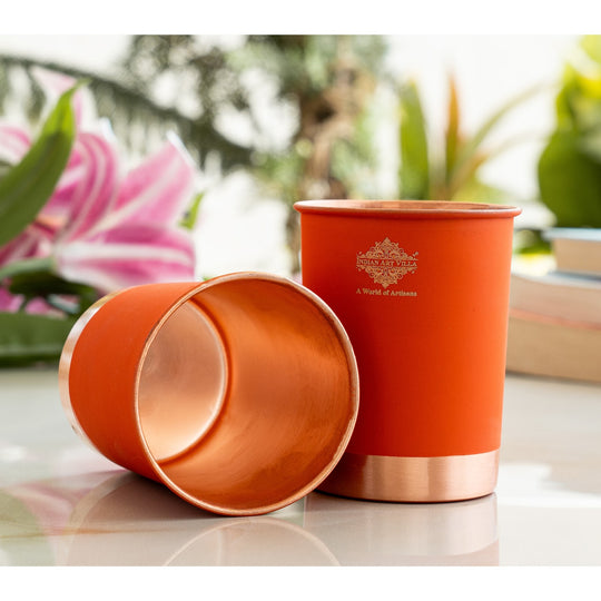 Premium copper water glass artisan Indian craftsmanship