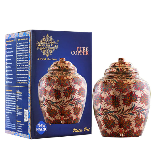 Blue box 5 litre hammered copper matka – 5 ltr copper pot 