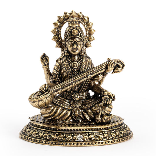 Pure Brass Goddess Saraswati ji Idol