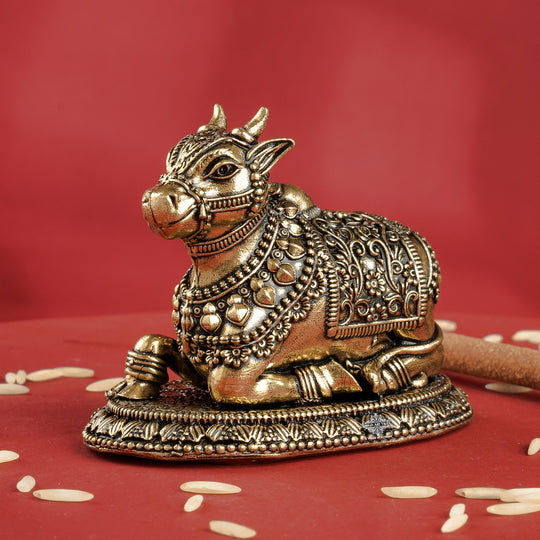 Pure Brass Nandi Murti Idol