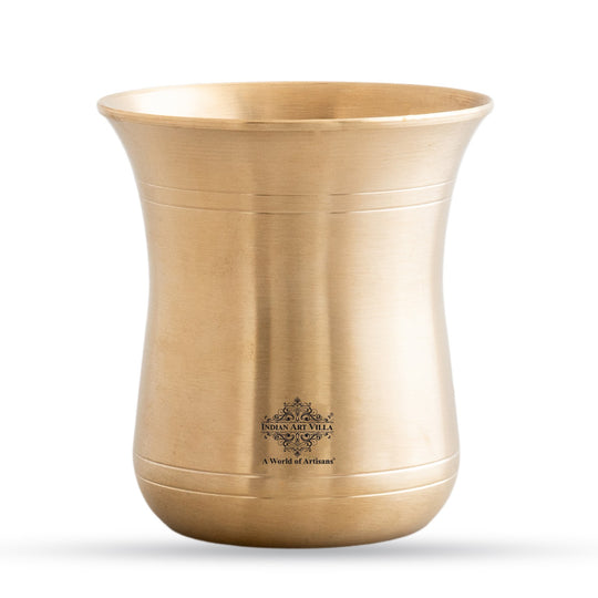 Pure Brass Curved Design Plain Glass With Lines