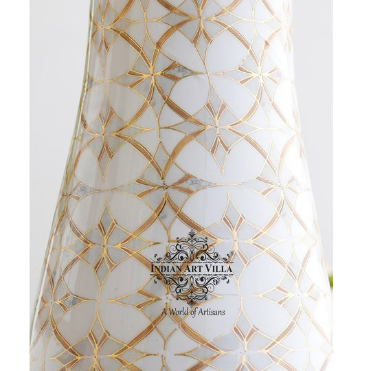 Pure Copper Bedroom Bottle with Golden Print Design 1500 ML