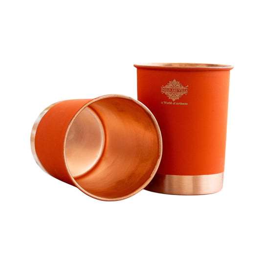 Embossed copper tumbler for home drinking water use