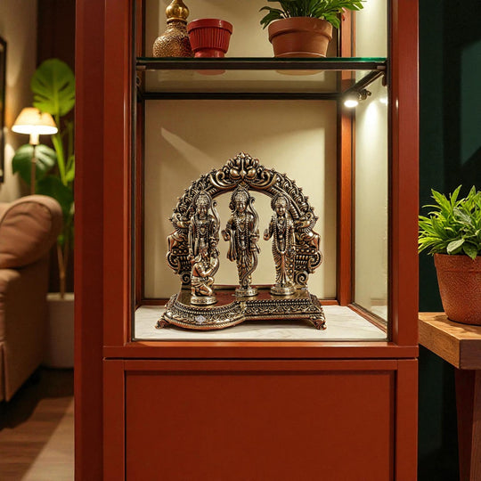 Pure Brass Ram Darbar Murti for Home Temple & Pooja Decor