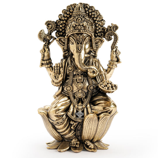 Pure Brass Ganesh Ji Murti With laxmi Ji