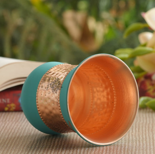 Copper drinking glass elegant finish