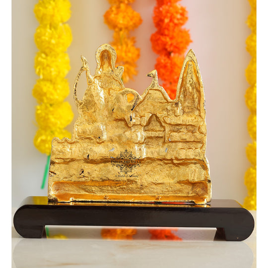 Pure Brass Ram Ayodhya Temple 3D Wooden Replica
