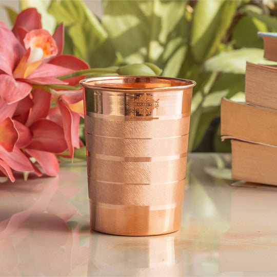 Pure Copper Diamond | Hammered | Shine Finish | Luxury Glasses-275 ML
