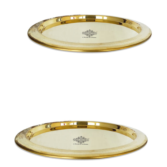 Pure brass serving Thali plate lifestyle — Indian Art Villa