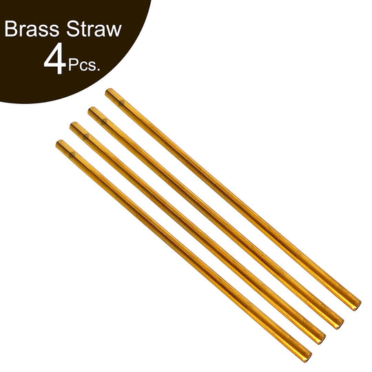 Pure Brass Shine Finish Straw – 20 cm