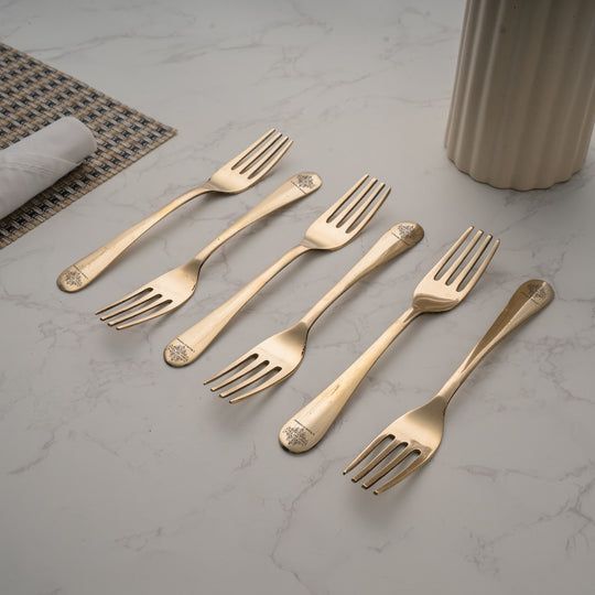 Brass Handmade Designer Fork, Flatware, Tableware, 7inches
