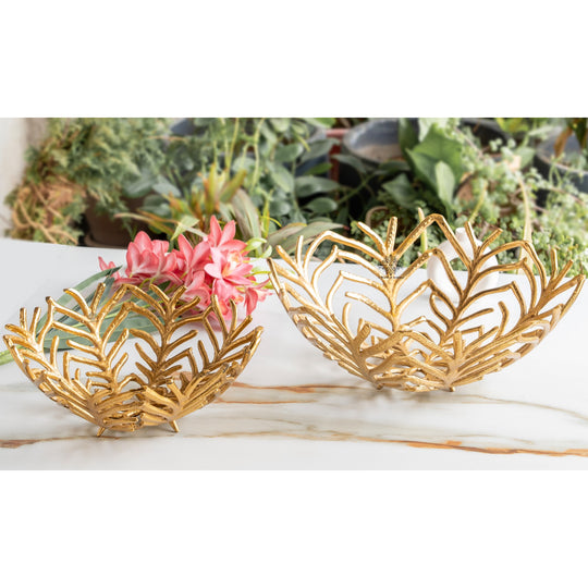 Brass Finish Decorative Cutting Basket – 12.6 Inch