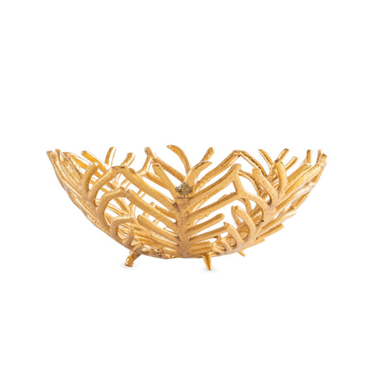 Brass Finish Decorative Cutting Basket – 12.6 Inch