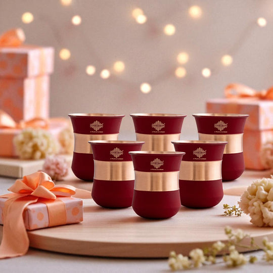 Copper tumbler for Ayurvedic wellness hydration use