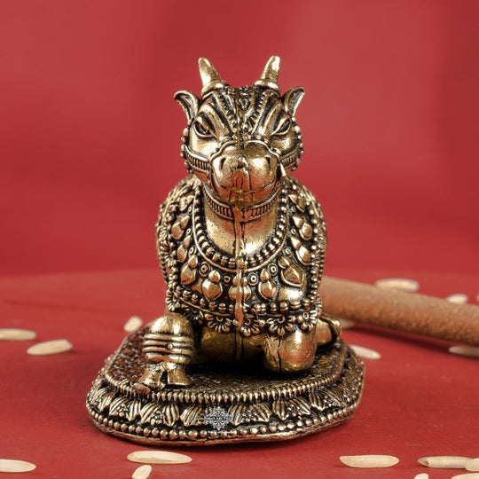 Pure Brass Nandi Murti Idol