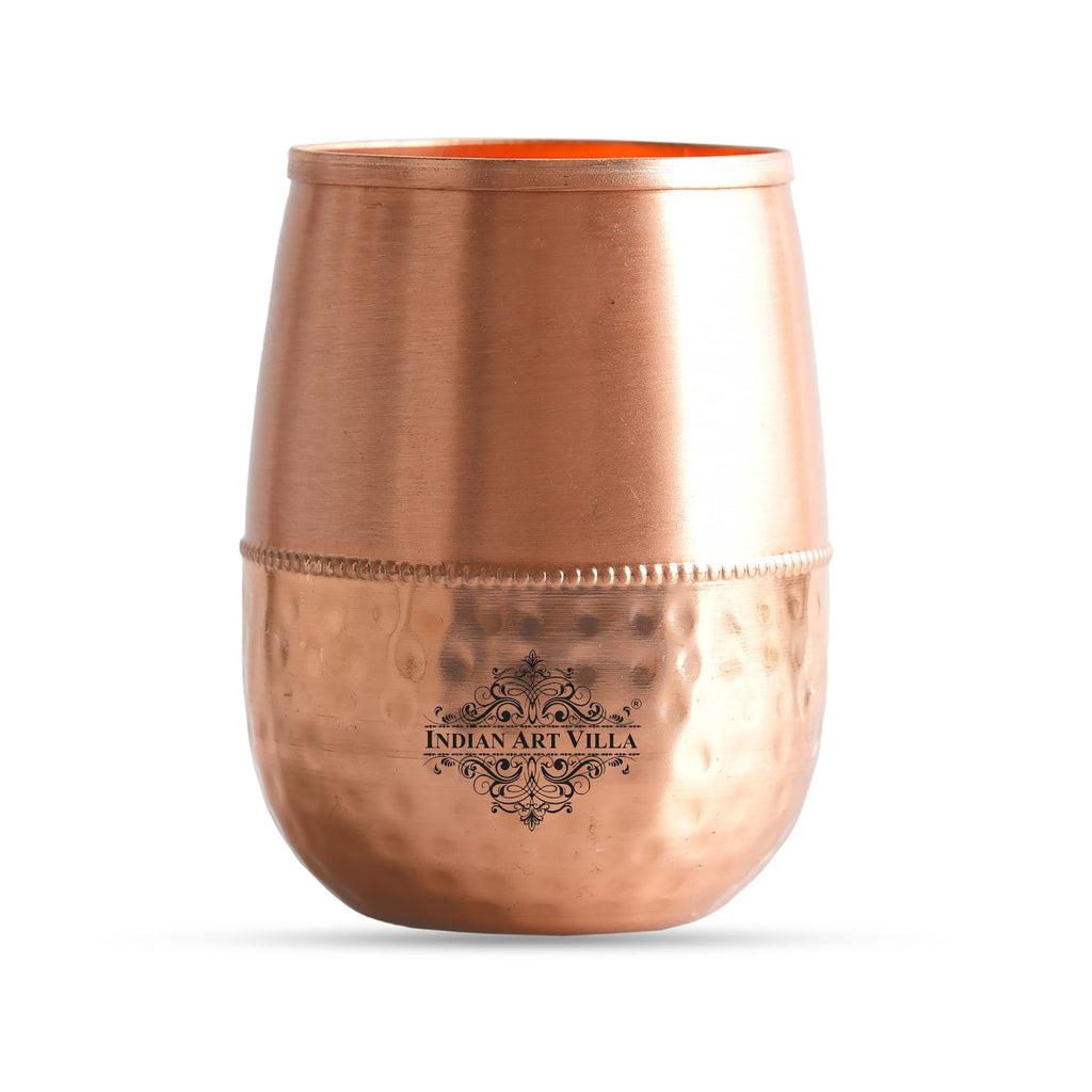 INDIAN ART VILLA Copper Dome Shape Glass/Tumbler