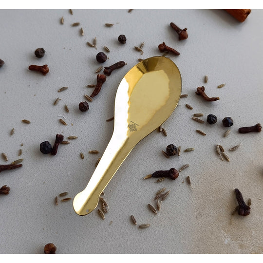 Brass Gold Float Masala Spoon