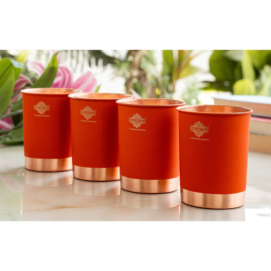Premium Copper Glass in Ombre Silk Finish  - 275 ML
