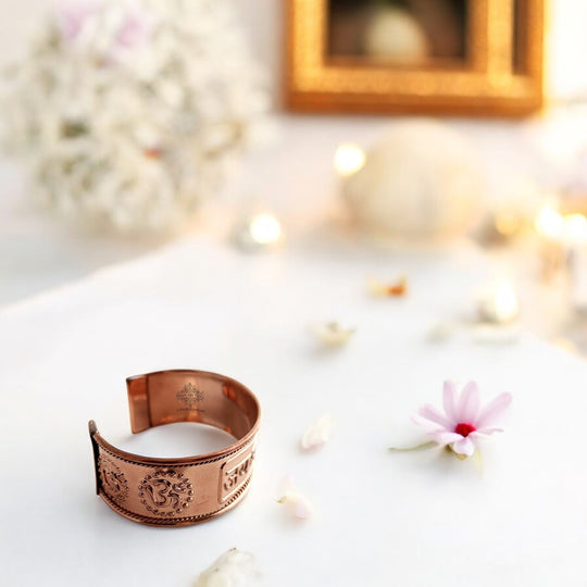 Pure Copper Jai Mata Di Bangle Handcrafted Spiritual Bracelet