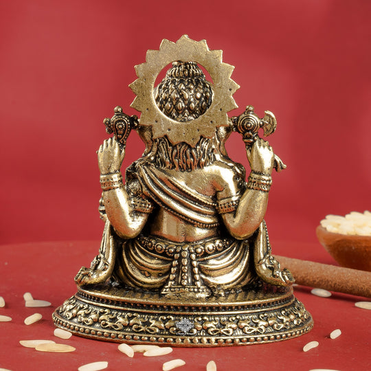 Pure Brass Ganesh Ji Idol for Home Pooja & Decor