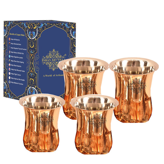 Embossed copper tumbler for daily hydration