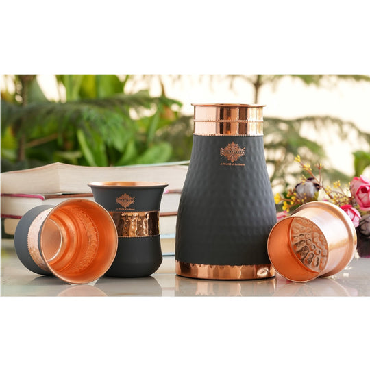 Personalized Copper Bedroom Bottle & Glass Gift Set – Silk Finish
