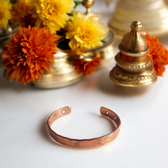 Pure Copper Plain Bangle Adjustable Bracelet for Men & Women