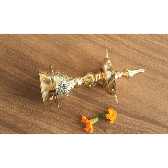 Brass Kerala Fancy Design Diya, Delicate Brilliance Light Weight