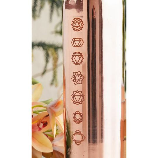 Pure Copper Water Bottle with Unique Artistic Designs – 900 ML