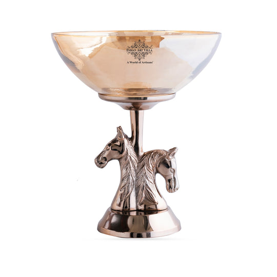 Antique Horse Design Decorative Pedestal Fruit Bowl