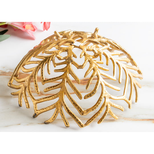 Brass Finish Decorative Cutting Basket – 12.6 Inch