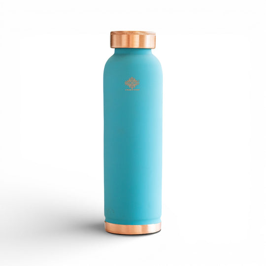 Pure Copper Water Bottle with Soft Silk  Finish Color-900 ML
