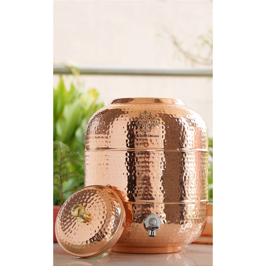 Handmade Pure Copper Water Pot Tank Dispenser | Storage, Drinkware