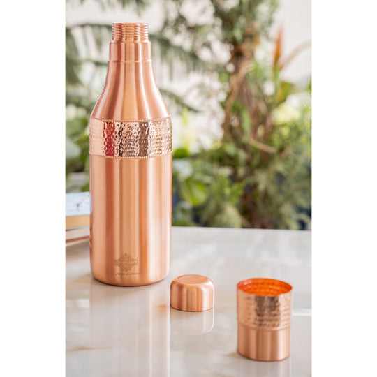 Copper Drinkware Bottle with Champagne Style and Lacquer Coating