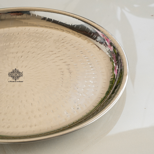 Stainless Steel Hammered Design Plate