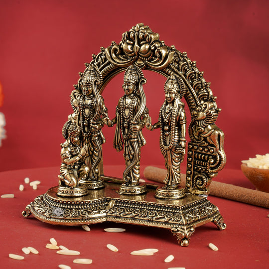 Pure Brass Ram Darbar Murti for Home Temple & Pooja Decor