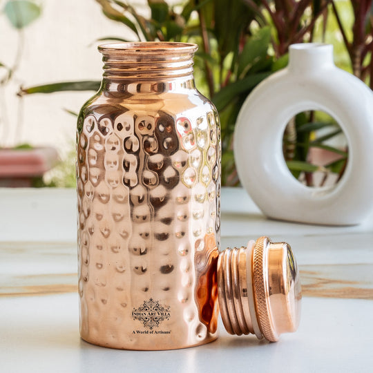 Pure Copper Bottle for Everyday Hydration - Easy to Carry