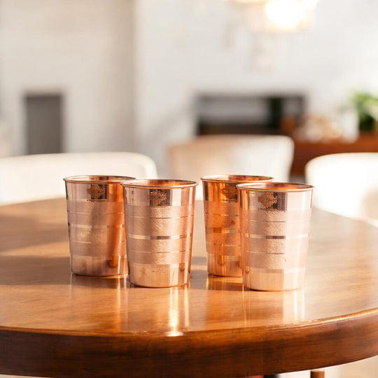 Pure Copper Diamond | Hammered | Shine Finish | Luxury Glasses-275 ML