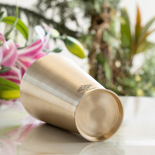 Pure Brass Matt Finish Lassi Glass