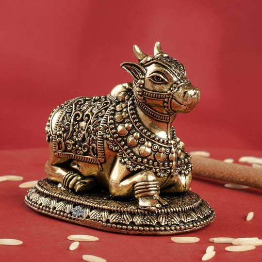 Pure Brass Nandi Murti Idol