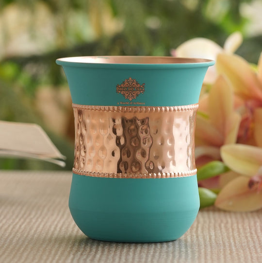 Copper glass artisan crafted for kitchen use India