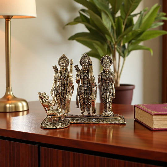 Brass Ram Darbar Idol for Home Temple Decor & Pooja Room