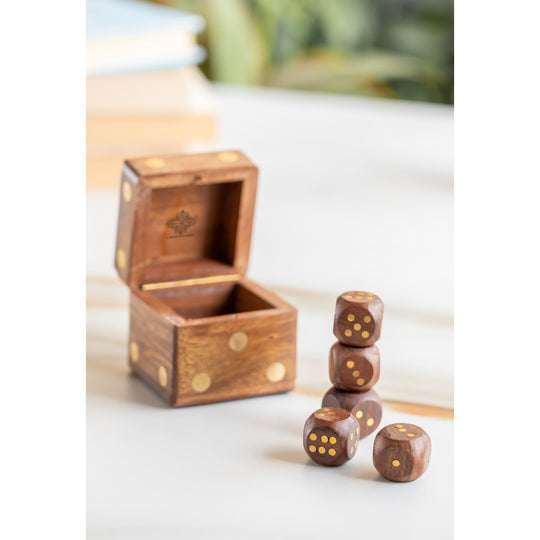 Wooden Dice Home Decor Showpiece | Handcrafted Decorative Accent