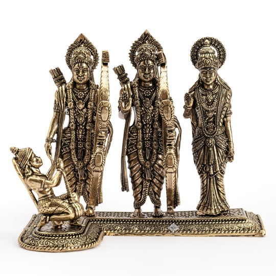 Brass Ram Darbar Idol for Home Temple Decor & Pooja Room