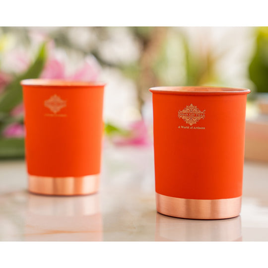 Premium Copper Glass in Ombre Silk Finish  - 275 ML