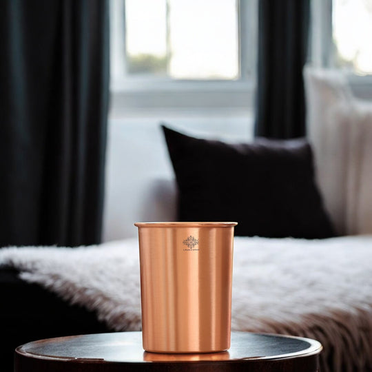 Pure Copper Glass With straight vertical sides- 275 ML