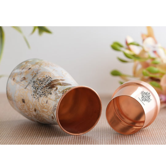 Pure Copper Gold Print Luxury Design Bedroom Bottle-950 ml