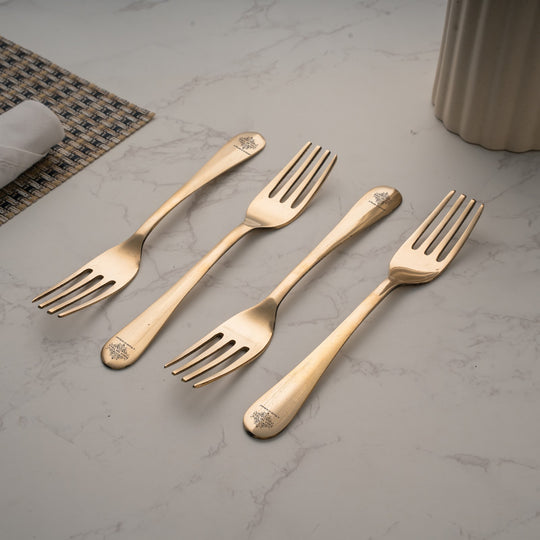 Brass Handmade Designer Fork, Flatware, Tableware, 7inches